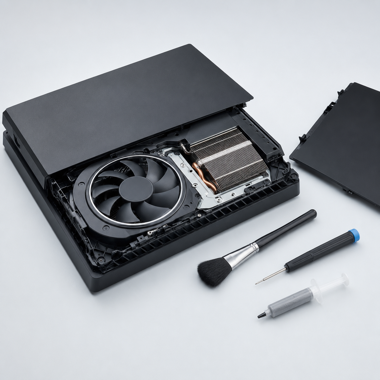 Games console overheating repair and internal service
