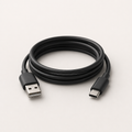 Black USB-A to USB-C charging cable