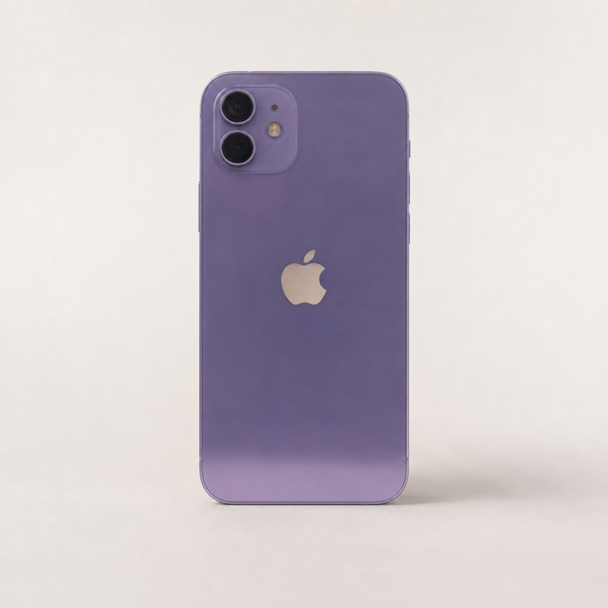 Premium studio image of purple iPhone 12