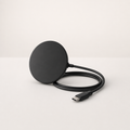 Black 15W magnetic wireless charging puck