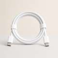 White USB-C to USB-C charging cable
